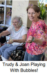 Trudy and Joan playing with 