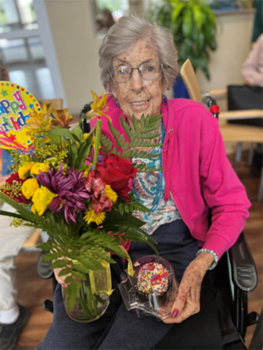 flowers for memory care resident on her birthday