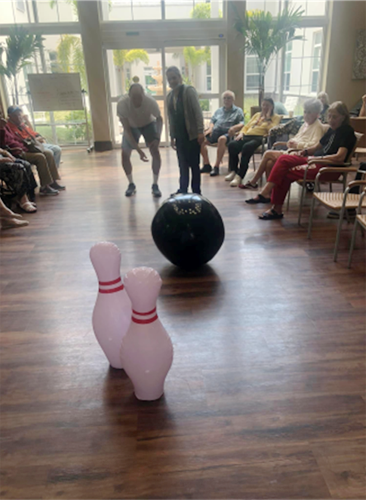 memory care activity bowling
