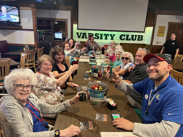 memory care residents at the varsity club
