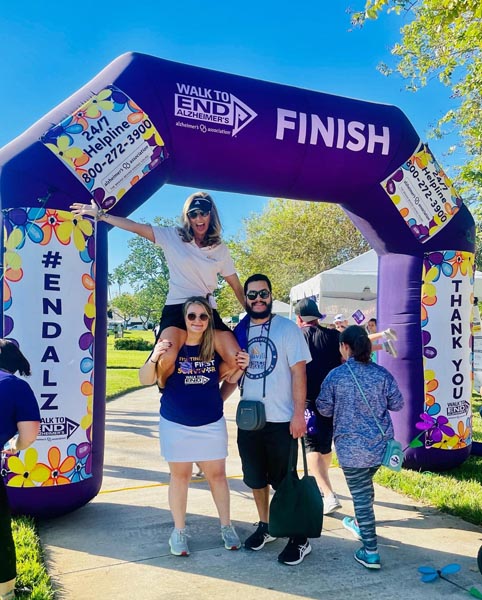 Alzheimers Walk finish gate