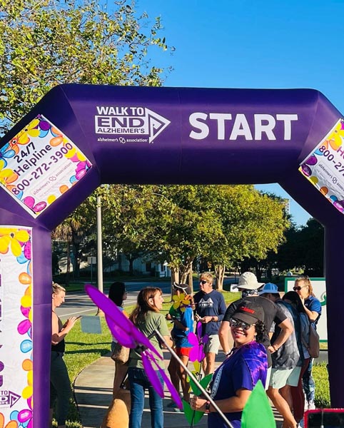 Alzheimers Walk starting gate