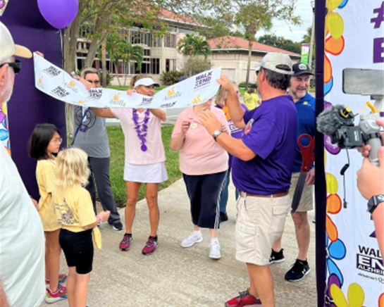 Alzheimers Walk ribbon cutting