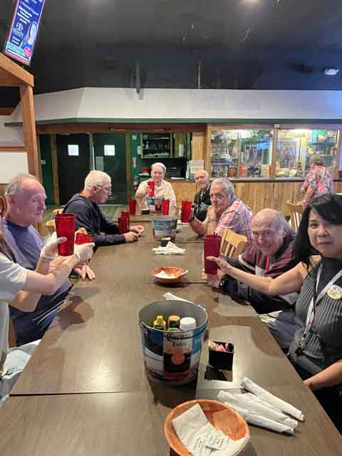 senior residents enjoying a restaurant outing