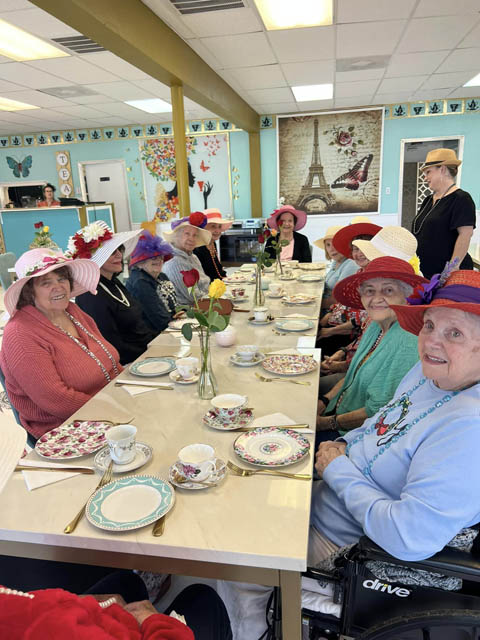 memory care resident ladies luncheon
