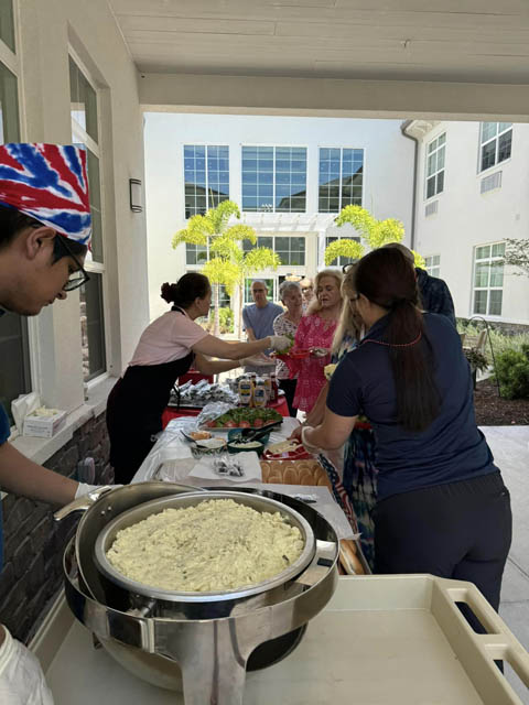 july 4th celebration at memory care Aravilla Clearwater