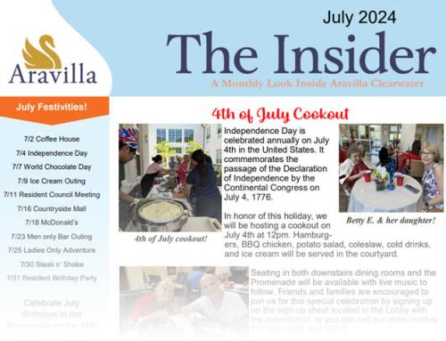 Memory Care Newsletter July 2024
