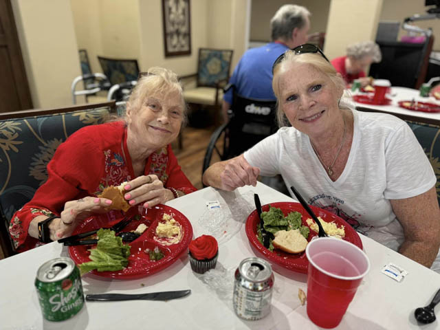 memory care resident smiling