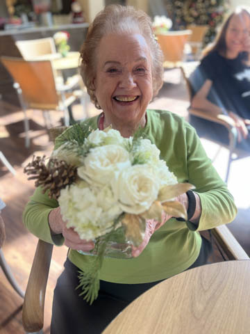 memory care resident smiling