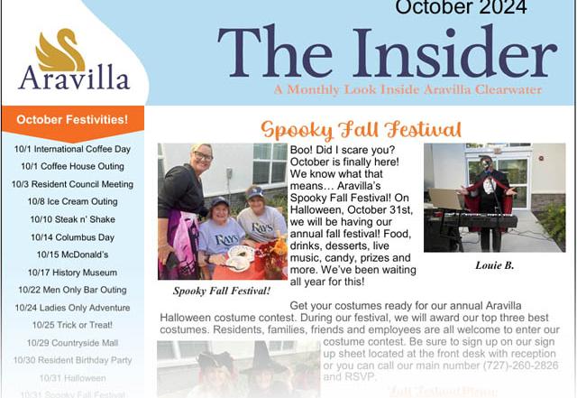 memory care newsletter image Oct 2024