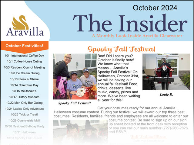 memory care newsletter image Oct 2024