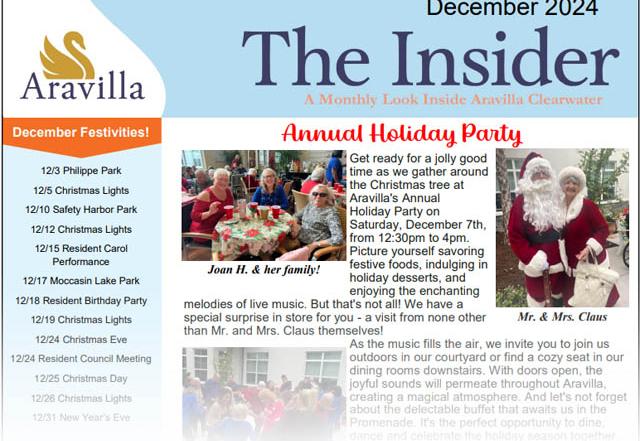 memory care newsletter image DEC 2024