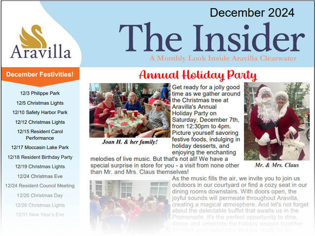 memory care newsletter image DEC 2024