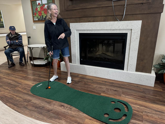 memory care resident staying active