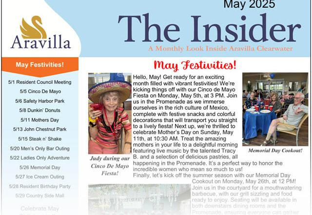 memory care newsletter May 2025 image