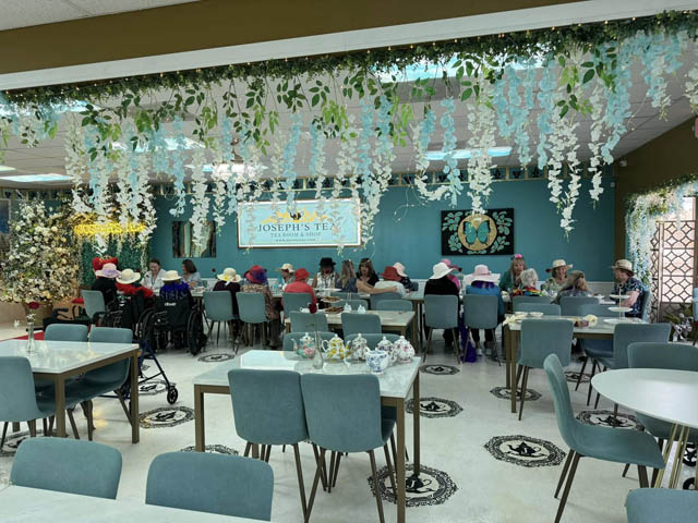 mothers day tea party with residents and guests Mother's day tea party with residents and guests