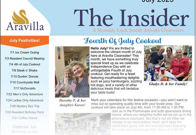 memory care newsletter image July 2025