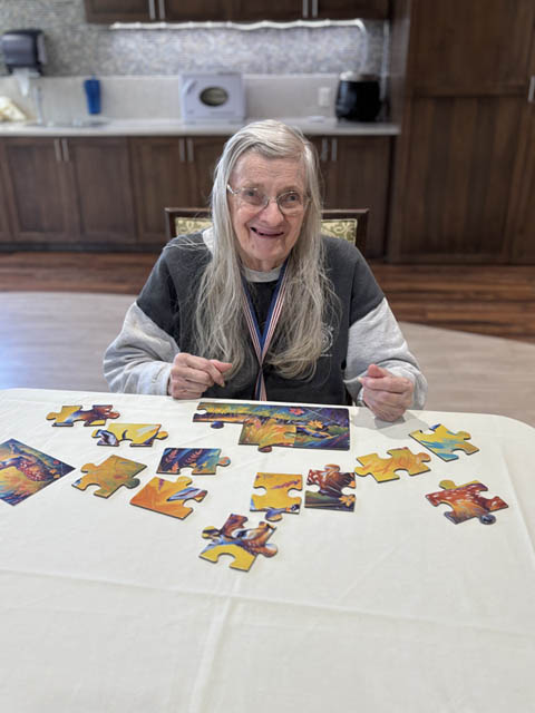 senior enjoying puzzles senior enjoying puzzles