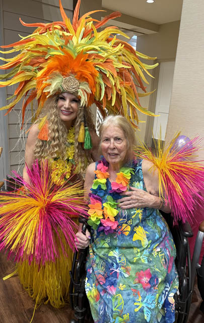 happy memory care resident