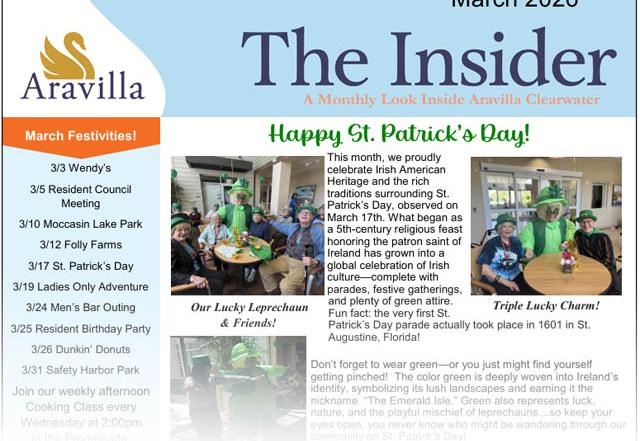 memory care newsletter image MARCH 2026