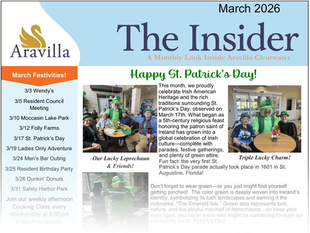 memory care newsletter image MARCH 2026