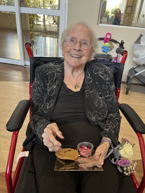 happy memory care resident