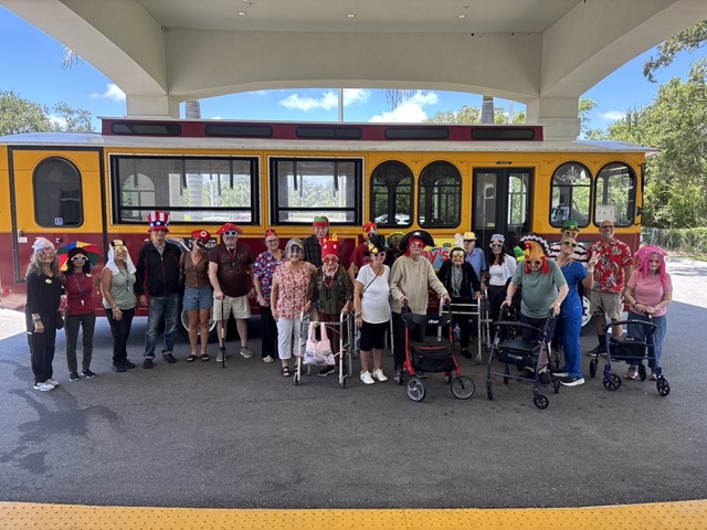 Jolley Trolley Bus Trip for senior residents Jolley Trolley Bus Trip for senior residents