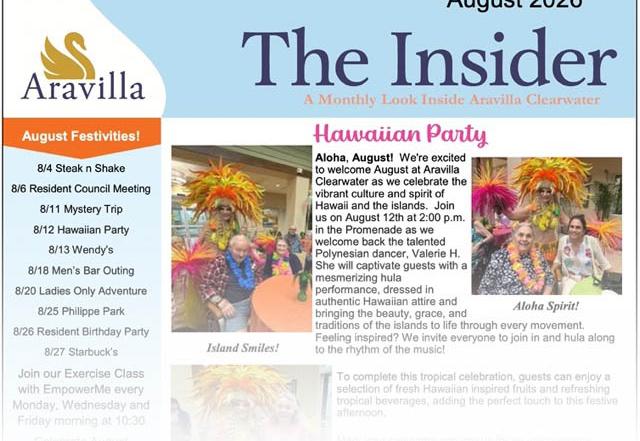 memory care newsletter AUG 2026 image