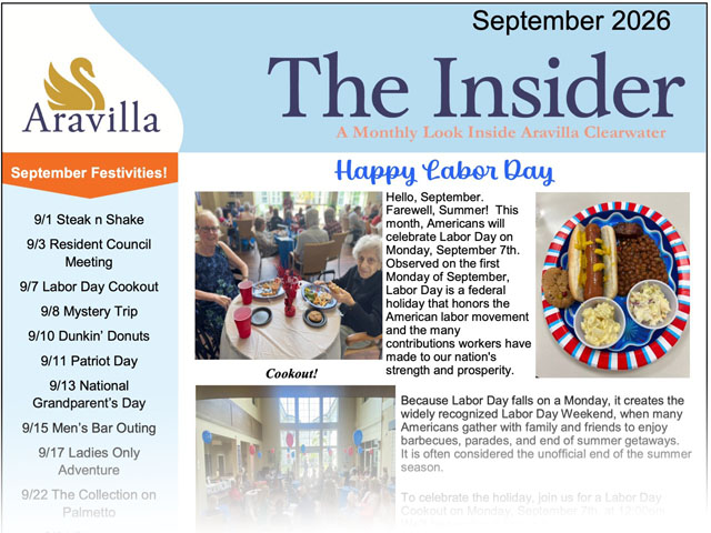 memory care newsletter image SEP 2026