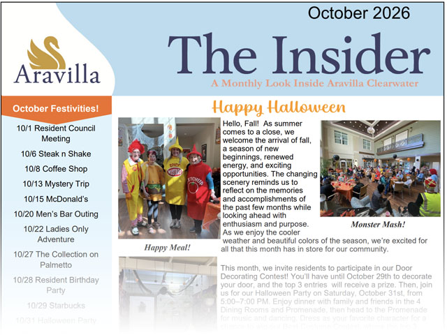 memory care newsletter image OCT 2026